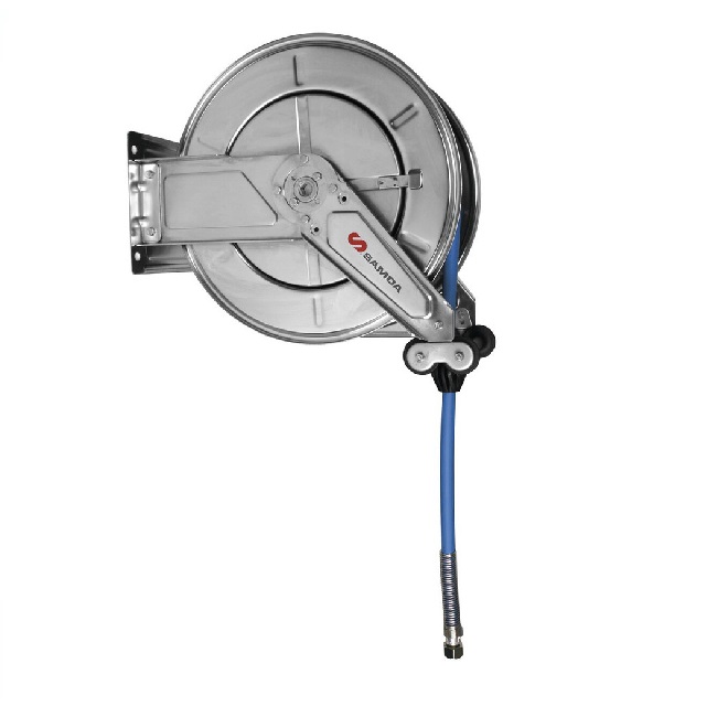 503120 SAMOA RM-12SS Stainless Steel Hose Reel for High Pressure Air & Water - 20m x 1/2''